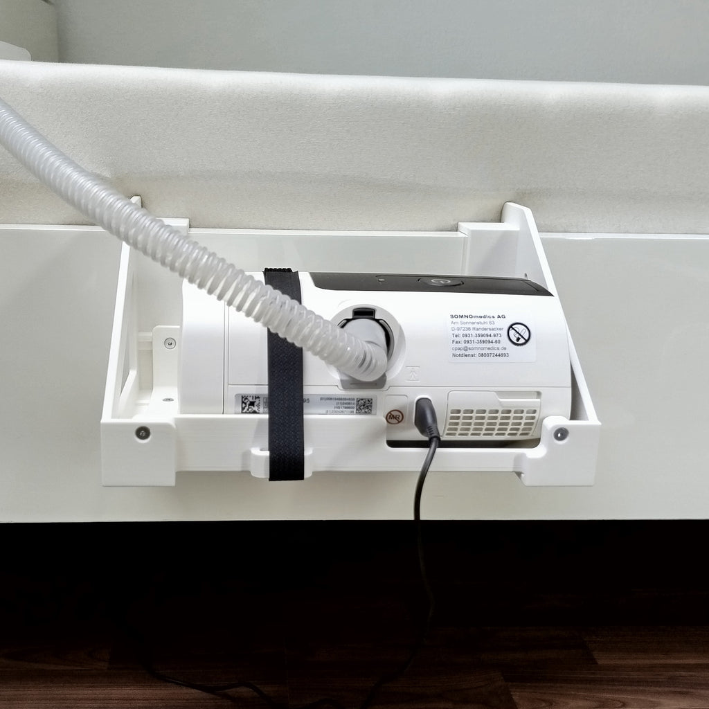 Halterung ResMed AirSense 11 für Bettrahmen (mit & ohne Wassertank) - individuell gefertigt