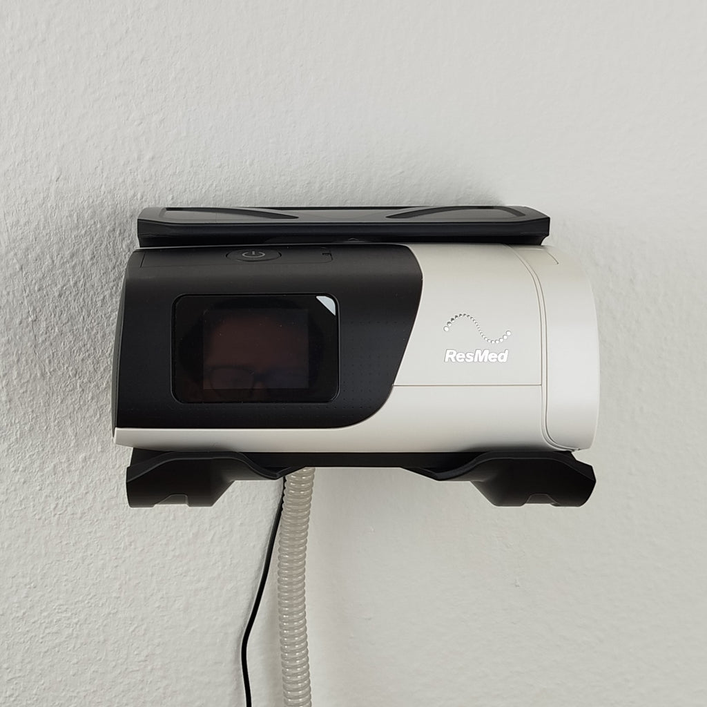Wandhalterung für ResMed AirSense 11 | Premium Halterung inkl. Dübel u. Schrauben | perfekt für Schlafzimmer u. Wohnmobil
