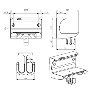 Supporto da parete compatto per camper | ResMed AirSense 11 / AirCurve 11