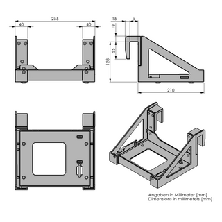 Bed frame mount Löwenstein prisma WM 100 TD