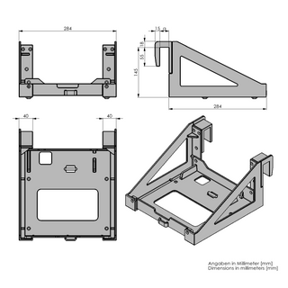 Bed frame mount Löwenstein prisma WM 100 TD